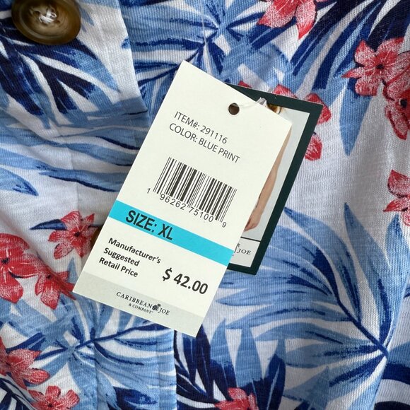 NWT Caribbean Joe Tropical Top - Picture 3 of 8